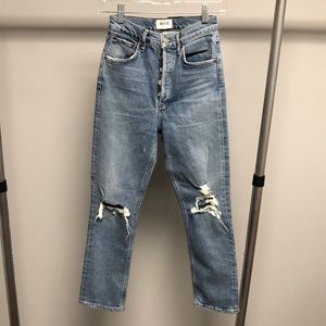 Agolde “Riley” high rise straight crop size 24